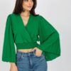Metuljasta bluza // zelena