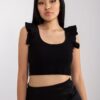 Crop top Rue // crna