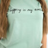 T-shirt "Shopping is my cardio" // t. mint